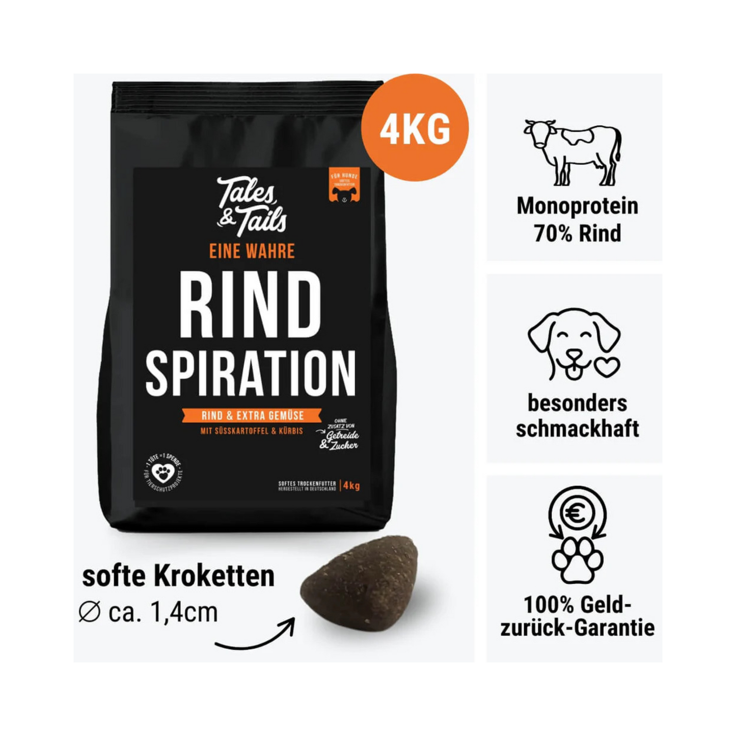 Eine wahre Rindspiration – softes Trockenfutter mit 70 % Rind