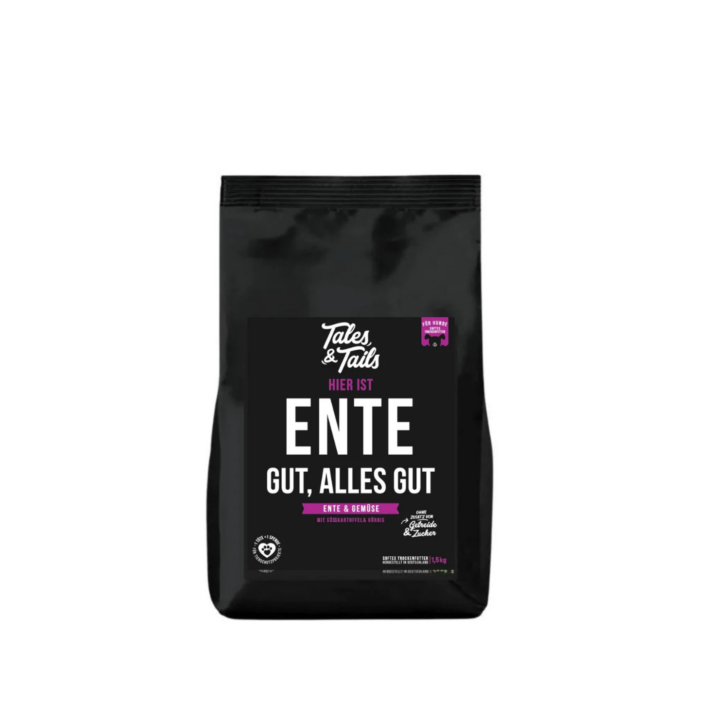 Ente gut, alles gut – softes Trockenfutter mit 70 % Ente