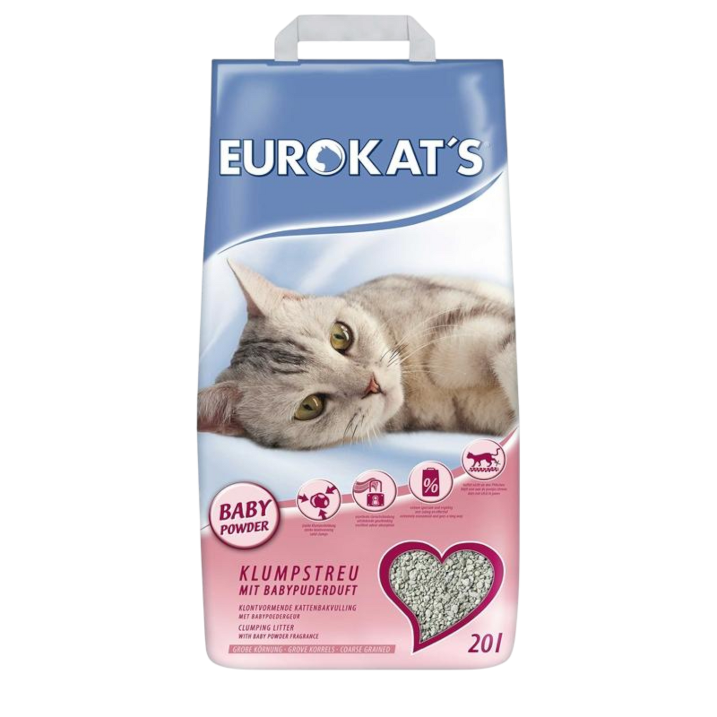Eurokats Babypuder 20l - Zuverlässige Klumpkraft & sanfter Babypuderduft