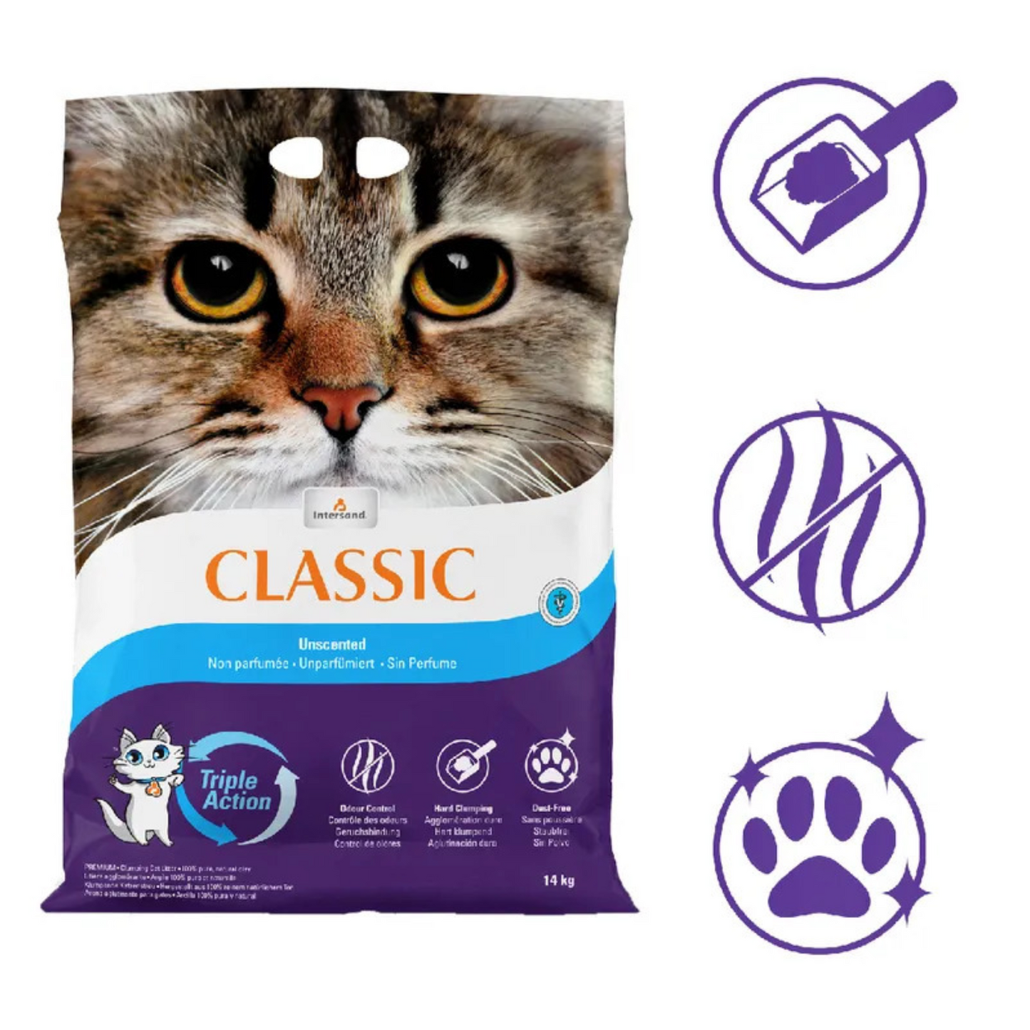 Extreme Classic Katzenstreu 14 kg – hochwertige Bentonitstreu mit Babypuderduft