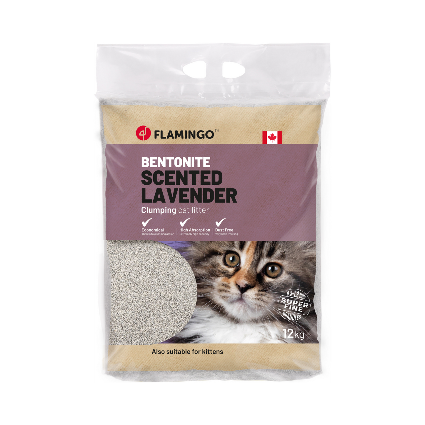 Feine Bentonit-Katzenstreu mit Lavendelduft – starke Klumpen & minimale Staubbildung