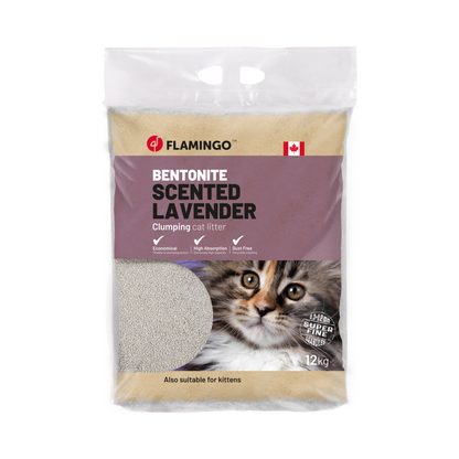 Feine Bentonit-Katzenstreu mit Lavendelduft – starke Klumpen & minimale Staubbildung