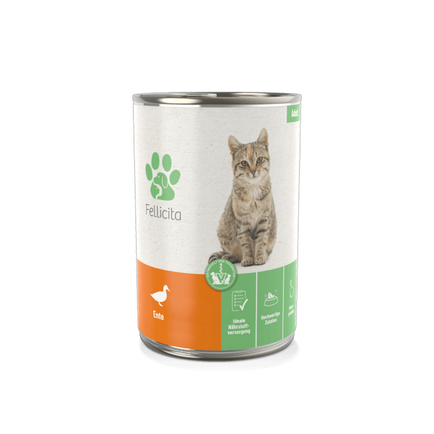Fellicita Ente pur – Feine Pastete für anspruchsvolle Katzen. Weich, aromatisch, monoprotein.