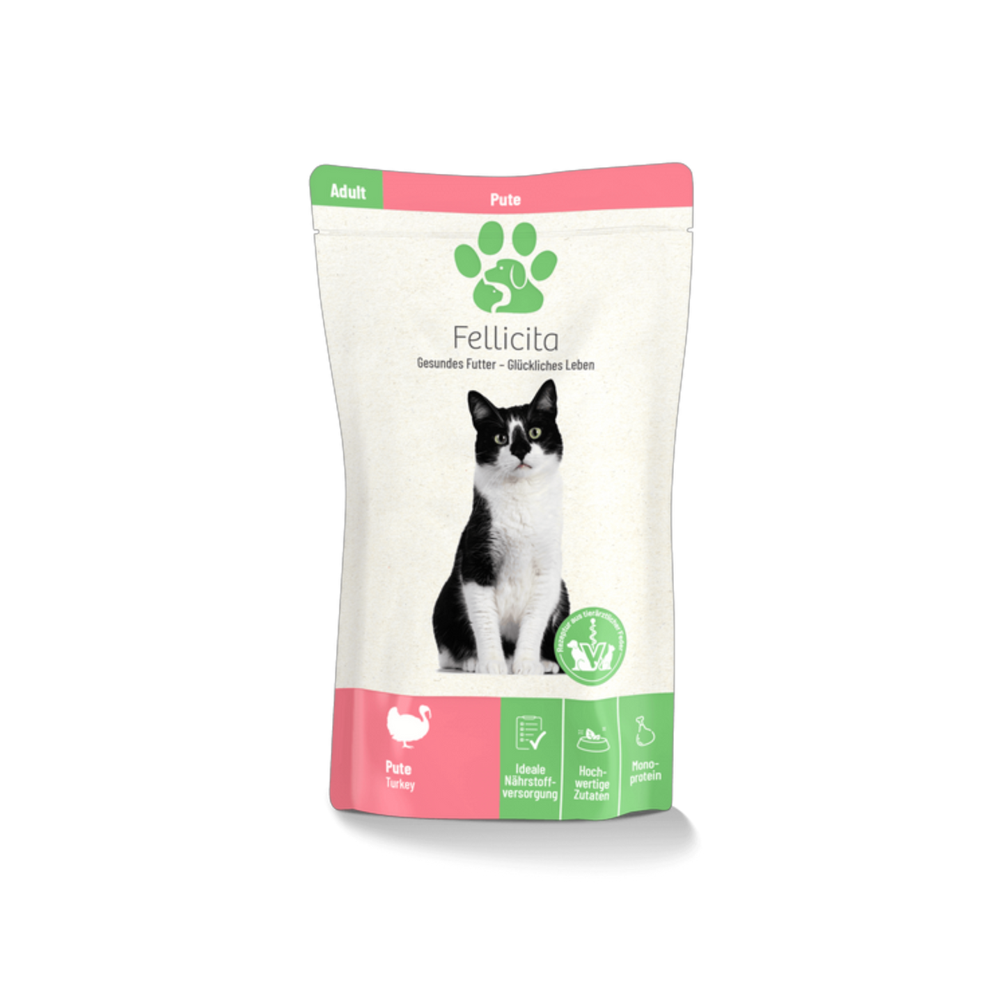 Fellicita Pute pur – Monoprotein-Feinkost für anspruchsvolle Katzen. Weich, natürlich, ausgewogen