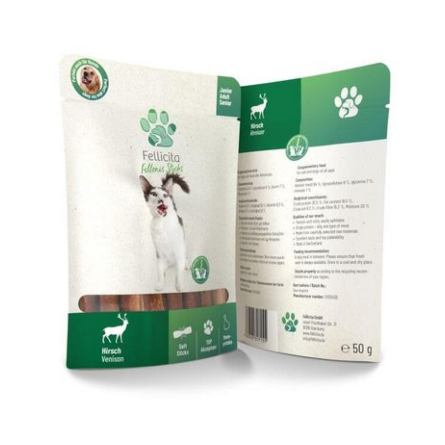 Fellonis Sticks Hirsch – Feiner Wildgenuss im soften Snackformat