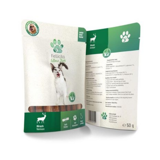 Fellonis Sticks Hirsch – Feiner Wildgenuss im soften Snackformat