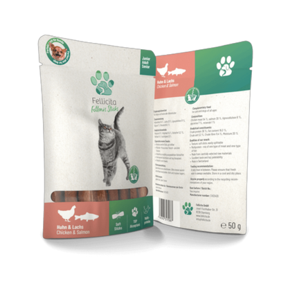 Fellonis Sticks Huhn & Lachs – Softe Premium-Sticks mit bestem Fleisch- & Fischaroma