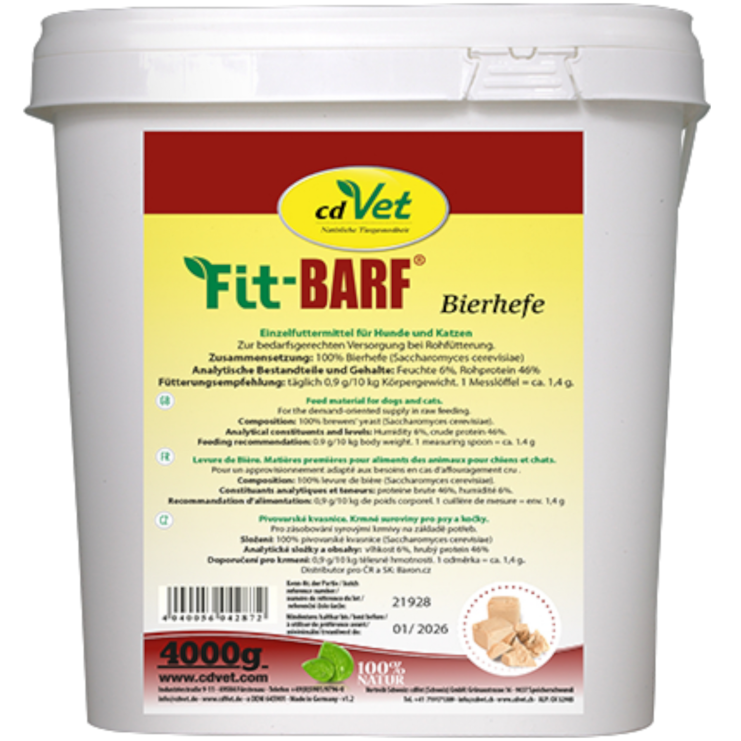 Fit-BARF Bierhefe – Natürliche B-Vitamine & wertvolle Unterstützung für Haut, Fell & Verdauung