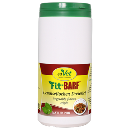 Fit-BARF Gemüseflocken Dreierlei – Karotte, Süßkartoffel & Zucchini für leichte, natürliche BARF-Power