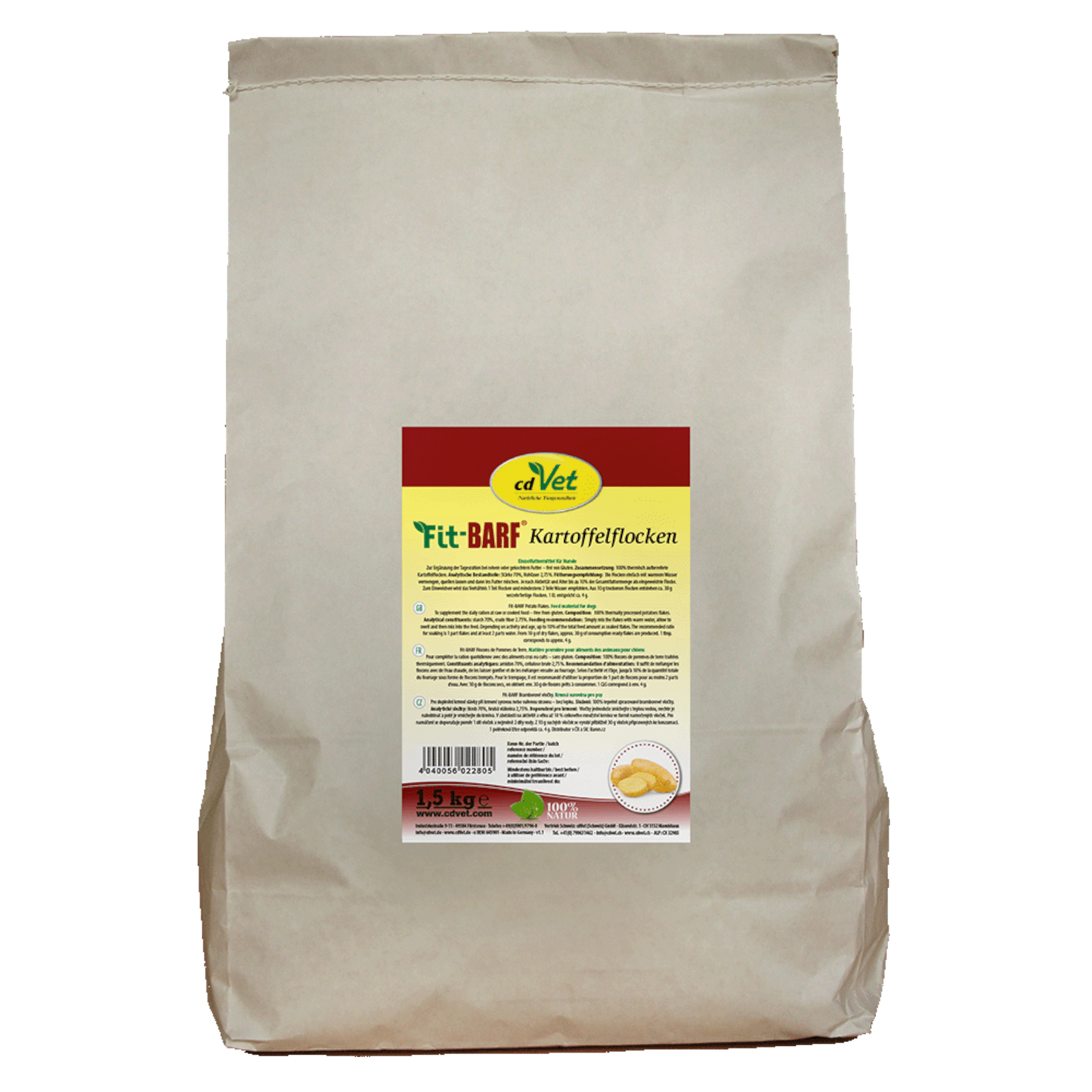 Fit-BARF Kartoffelflocken – Schonend aufgeschlossen & ideal für sensible Hunde