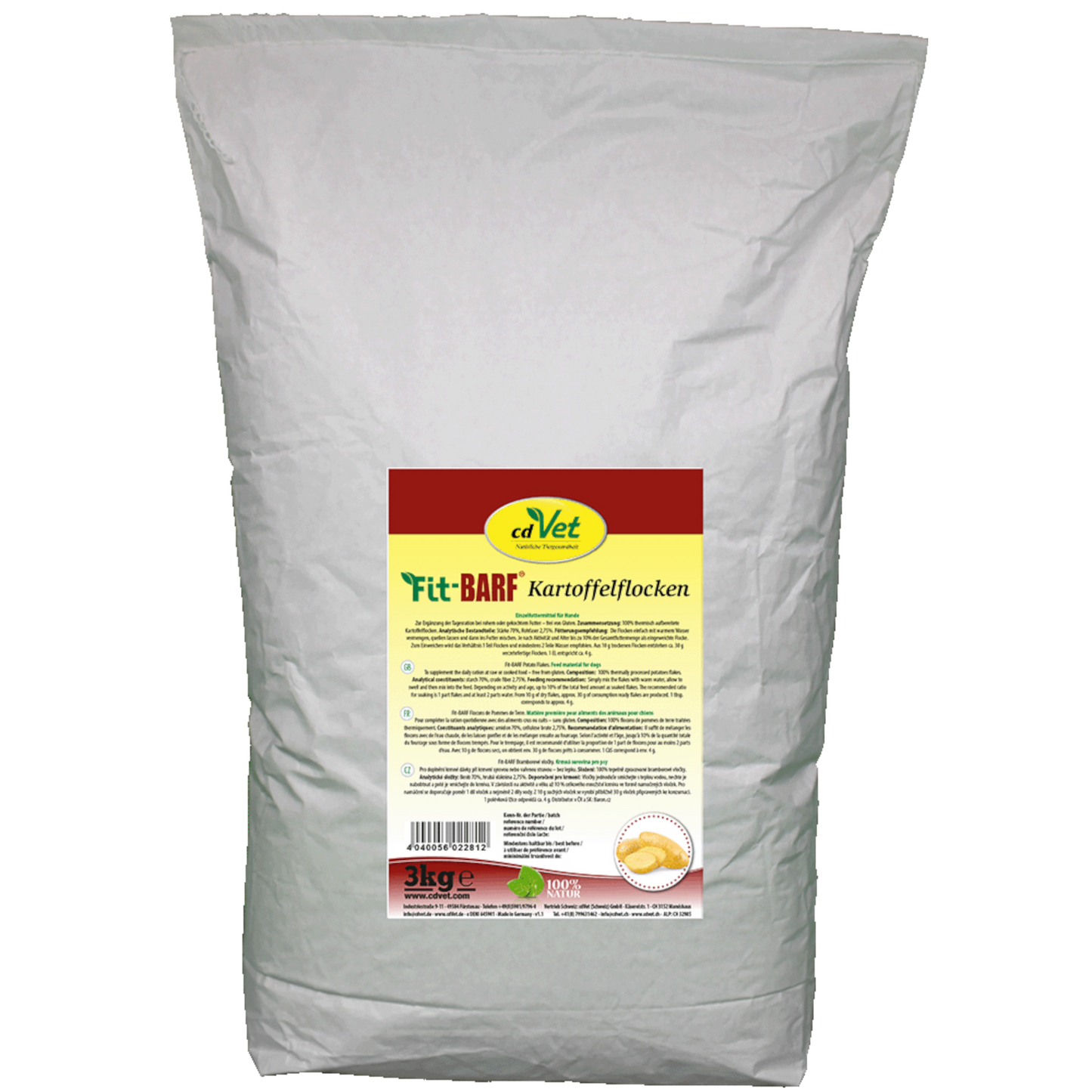 Fit-BARF Kartoffelflocken – Schonend aufgeschlossen & ideal für sensible Hunde