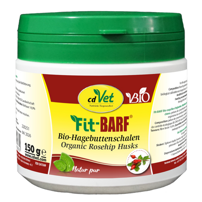 Fit-BARF Bio-Hagebuttenschalen – Natürlicher Vitamin-C-Booster & Pflanzenpower für Hunde