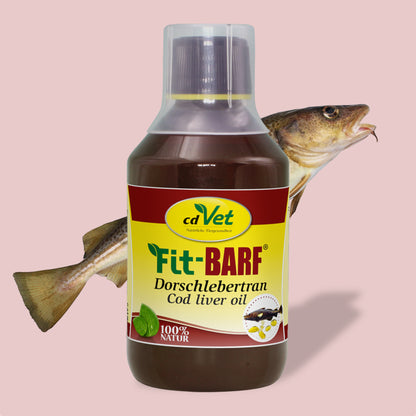 Fit-BARF Dorschlebertran – Reines Omega-3-Poweröl für Haut, Immunsystem & Knochenkraft