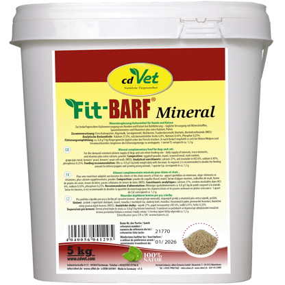 Fit-BARF Mineral – Natürliche Kalzium- & Mineralstoffquelle für Hunde & Katzen