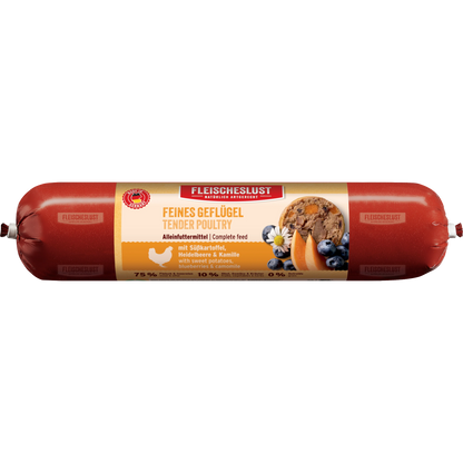Fleischeslust Dog - Feines Geflügel mit Süßkartoffel, Heidelbeere & Kamille