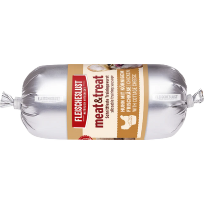 Fleischeslust Dog - Meat & Treat Huhn mit körnigem Frischkäse
