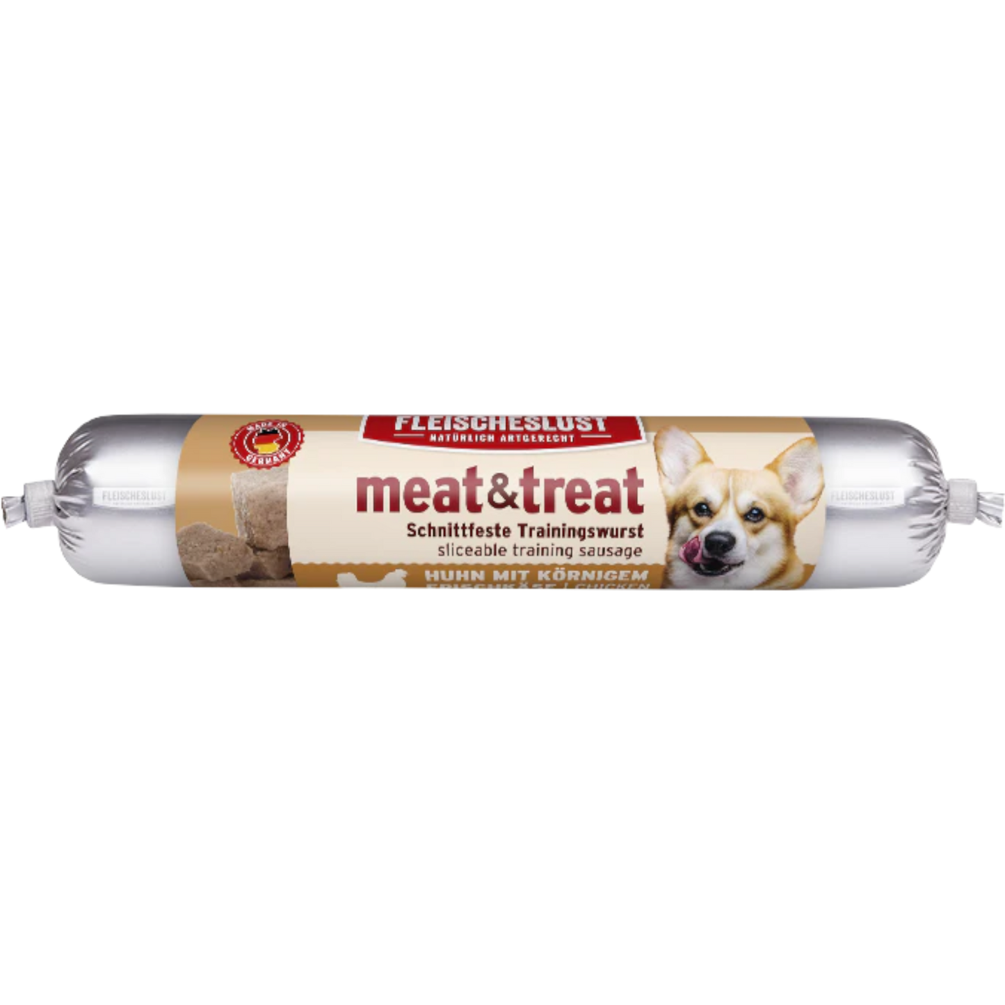 Fleischeslust Dog - Meat & Treat Huhn mit körnigem Frischkäse