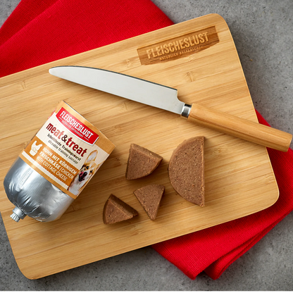 Fleischeslust Dog - Meat & Treat Huhn mit körnigem Frischkäse