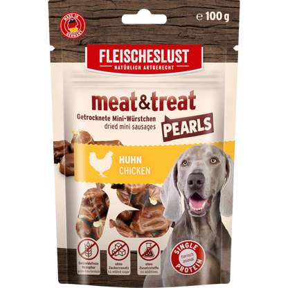 Fleischeslust Dog - Meat & Treat Pearls Huhn