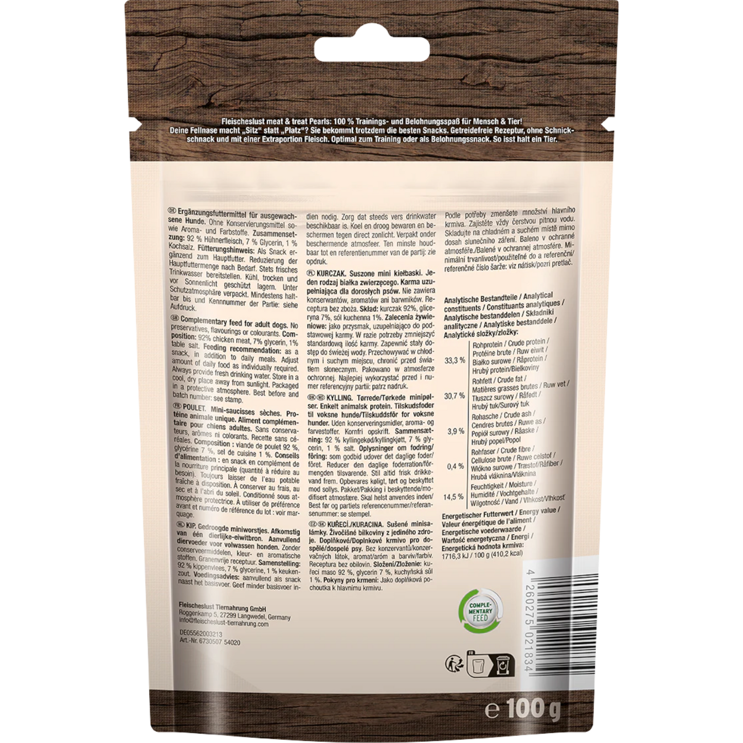 Fleischeslust Dog - Meat & Treat Pearls Huhn