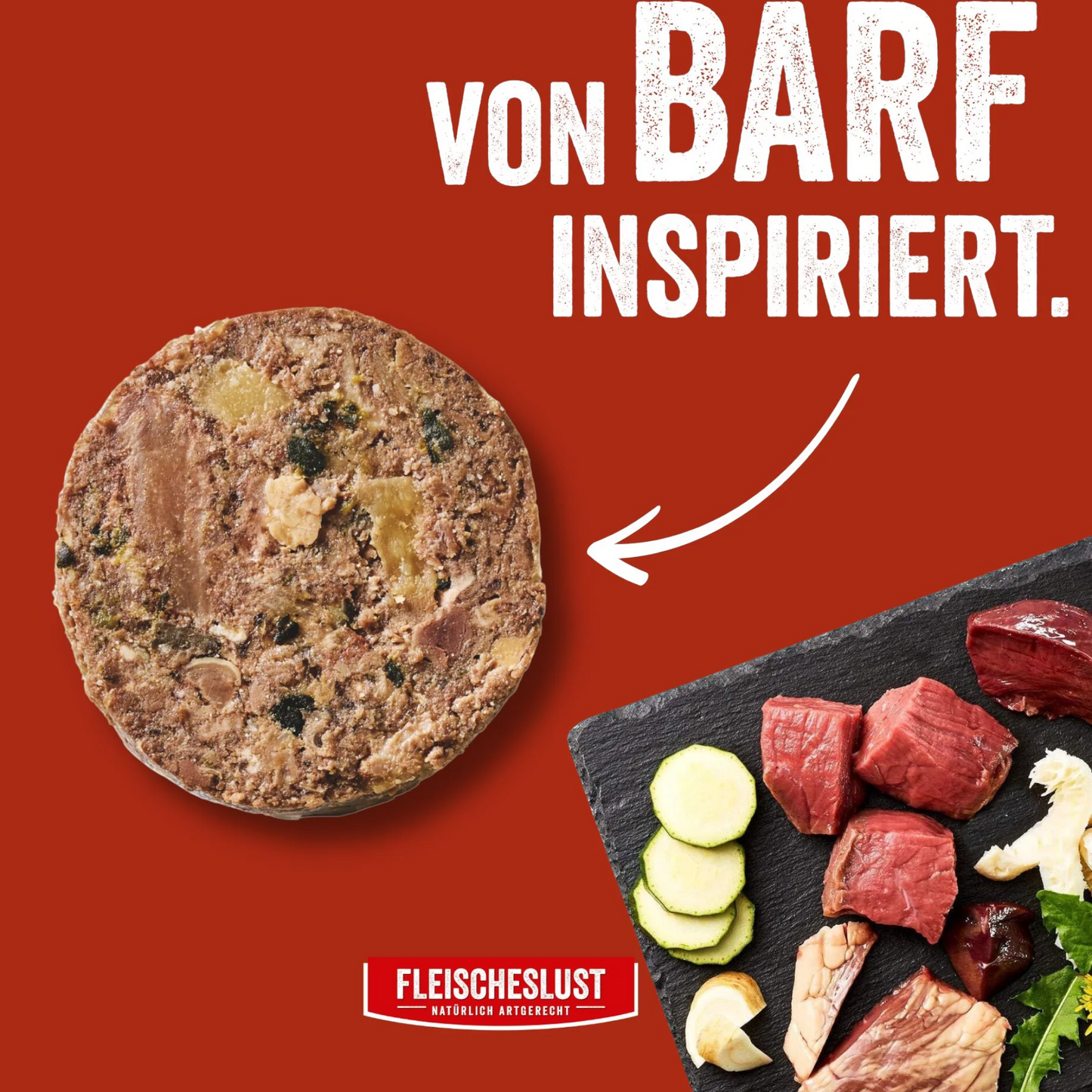 Fleischeslust Dog - Rindermenü mit Pastinake, Haselnuss & Seealge