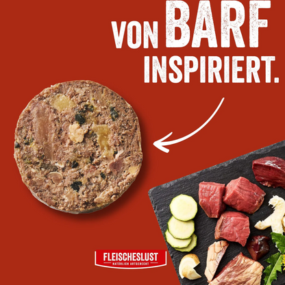 Fleischeslust Dog - Rindermenü mit Pastinake, Haselnuss & Seealge