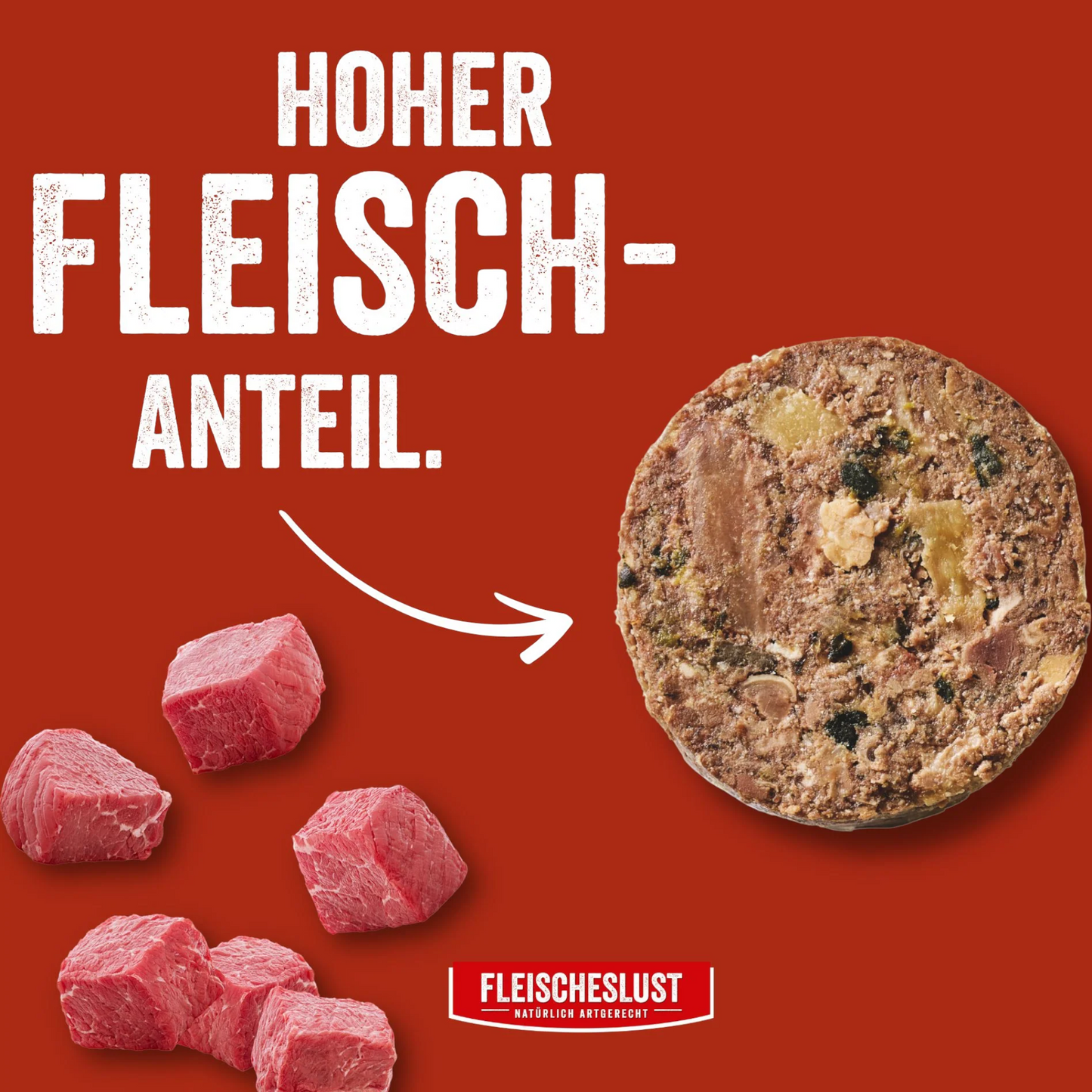 Fleischeslust Dog - Rindermenü mit Pastinake, Haselnuss & Seealge