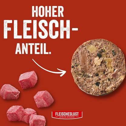 Fleischeslust Dog - Rindermenü mit Pastinake, Haselnuss & Seealge