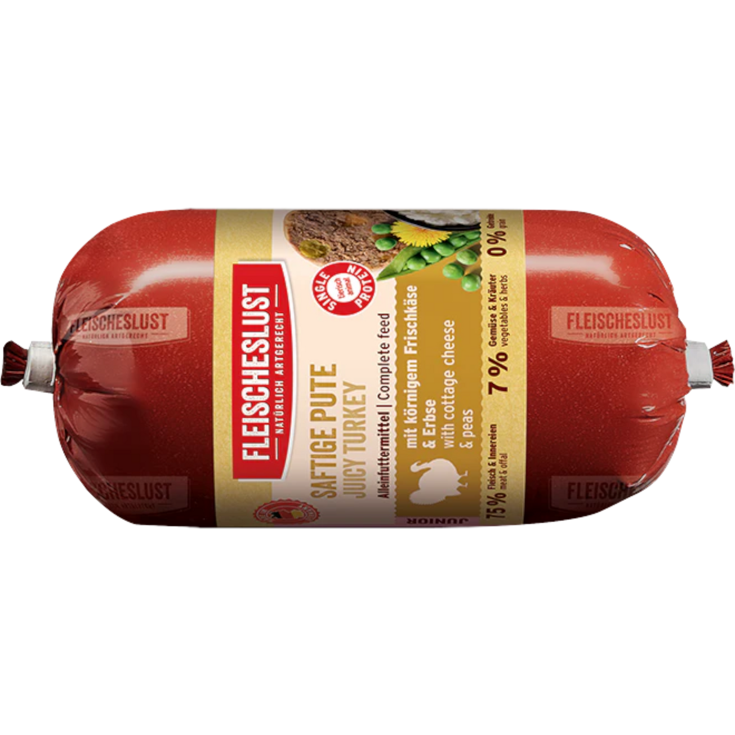 Fleischeslust Dog - Saftiges Pute, körniger Frischkäse & Erbse für Junioren