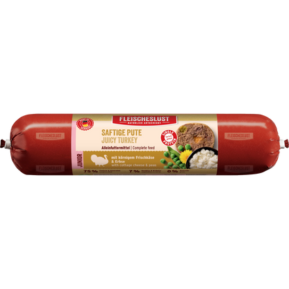 Fleischeslust Dog - Saftiges Pute, körniger Frischkäse & Erbse für Junioren