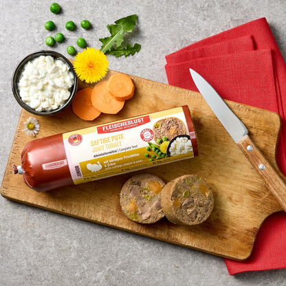 Fleischeslust Dog - Saftiges Pute, körniger Frischkäse & Erbse für Junioren