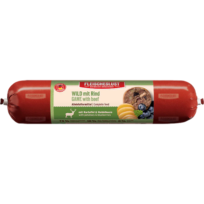 Fleischeslust Dog - Wild mit Rind, Kartoffel & Heidelbeere