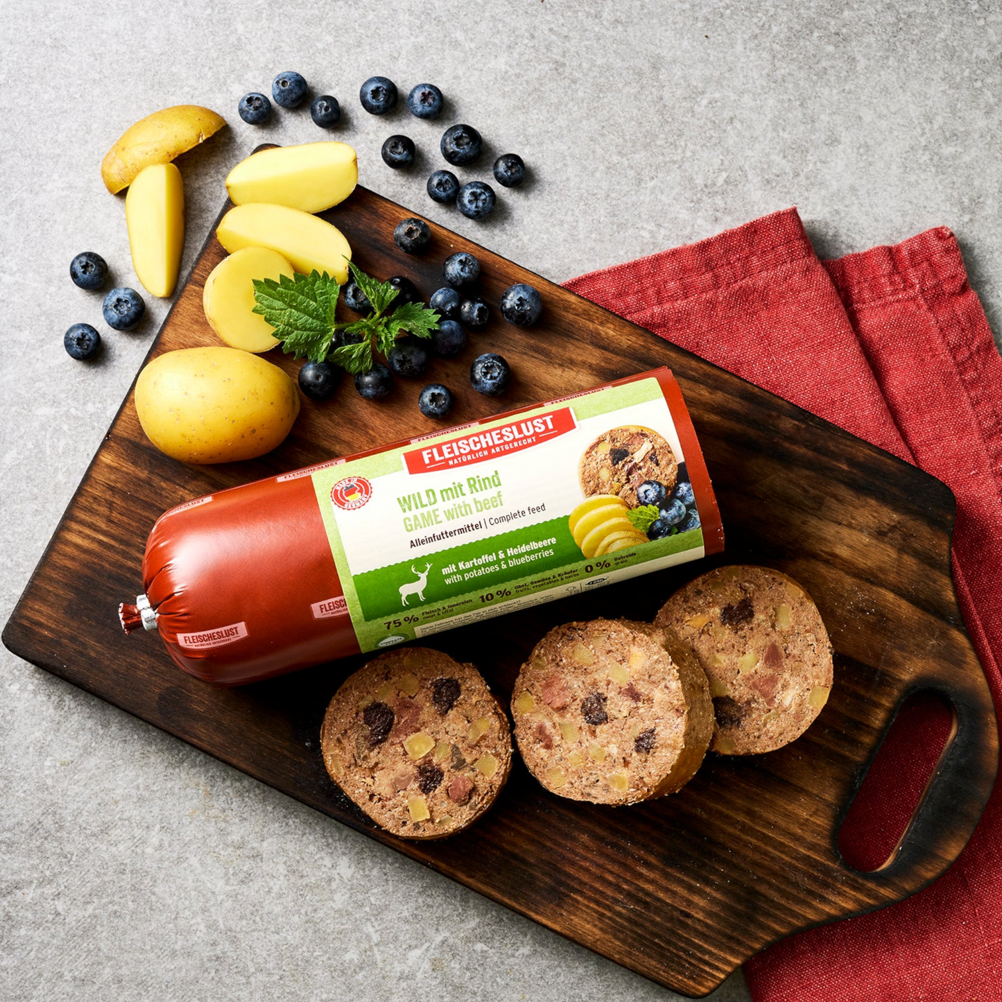 Fleischeslust Dog - Wild mit Rind, Kartoffel & Heidelbeere