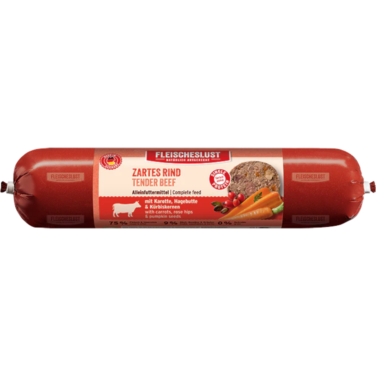 Fleischeslust Dog - Zartes Rind mit Karotte, Hagebutte & Kürbiskernen