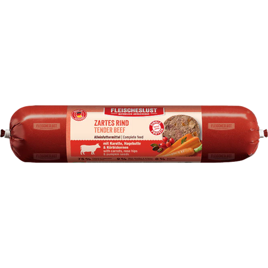 Fleischeslust Dog - Zartes Rind mit Karotte, Hagebutte & Kürbiskernen