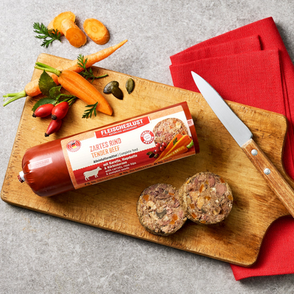 Fleischeslust Dog - Zartes Rind mit Karotte, Hagebutte & Kürbiskernen