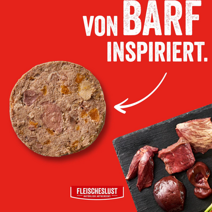 Fleischeslust Dog - Zartes Rind mit Karotte, Hagebutte & Kürbiskernen