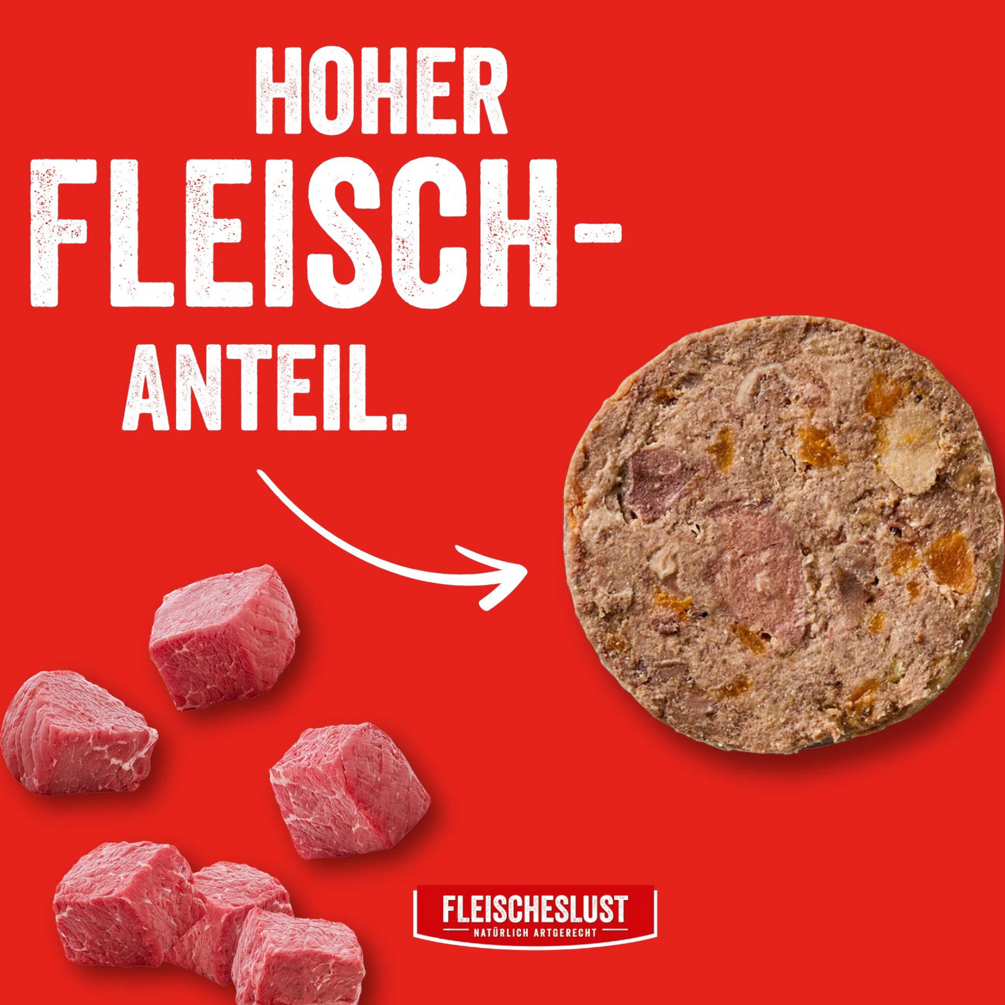 Fleischeslust Dog - Zartes Rind mit Karotte, Hagebutte & Kürbiskernen