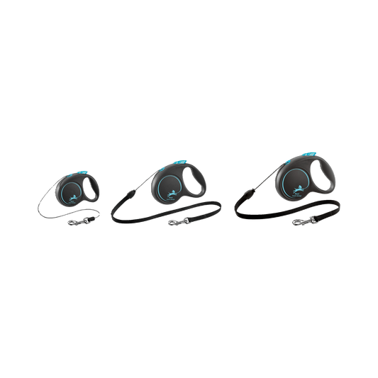 Flexi Roll-Leine Black Design – Stilvoll & Sicher unterwegs!