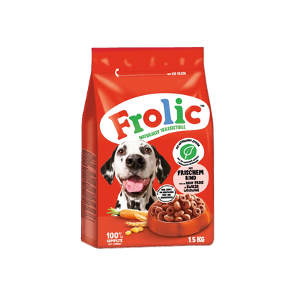 Frolic Rind – Herzhaftes Trockenfutter mit frischem Rind und Gemüse
