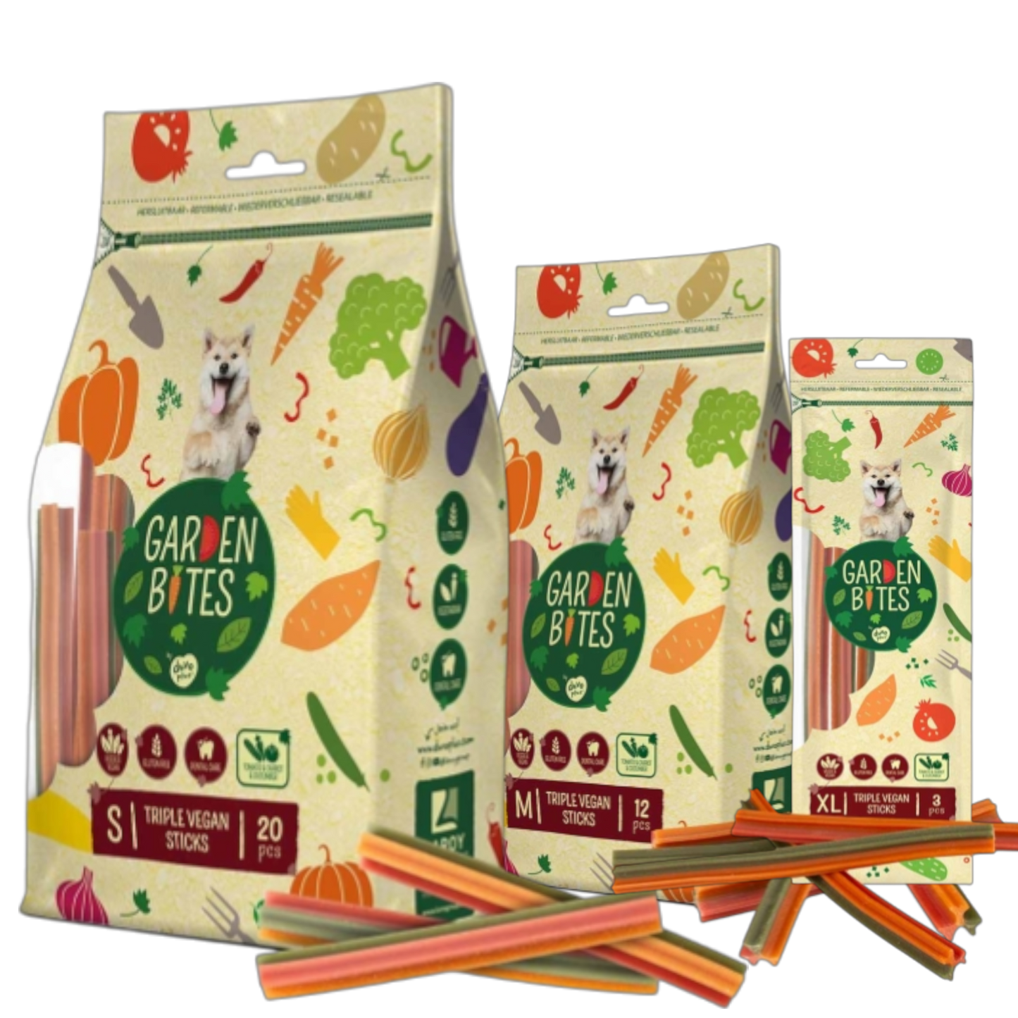 Garden Bites Dog - Dreifach Vegane Sticks