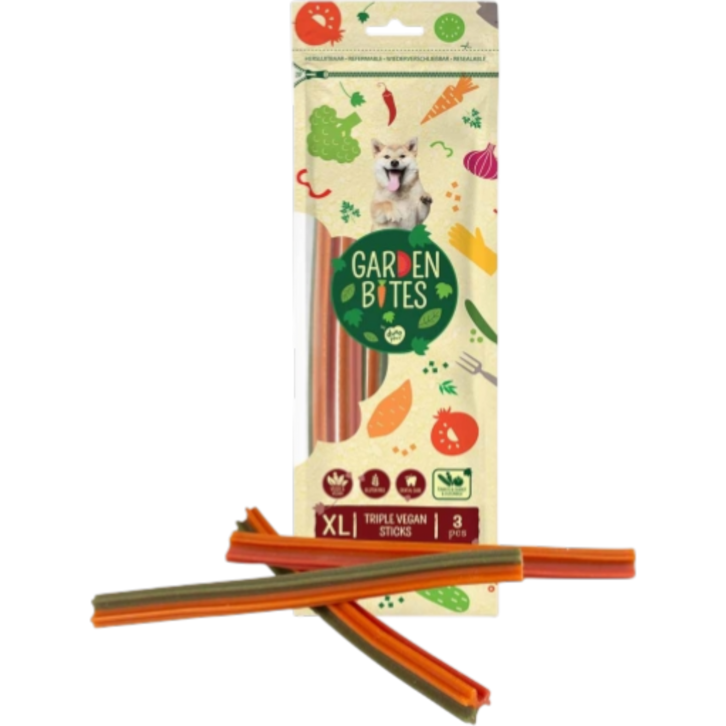 Garden Bites Dog - Dreifach Vegane Sticks