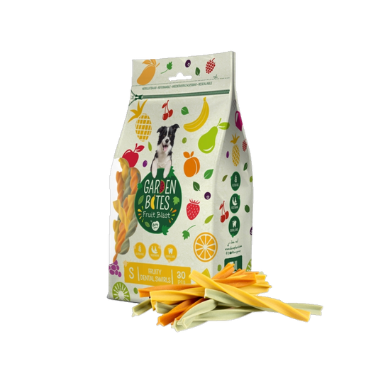 Garden Bites – Fruit Dental Swirls mit Banane, Pfirsich & Birne