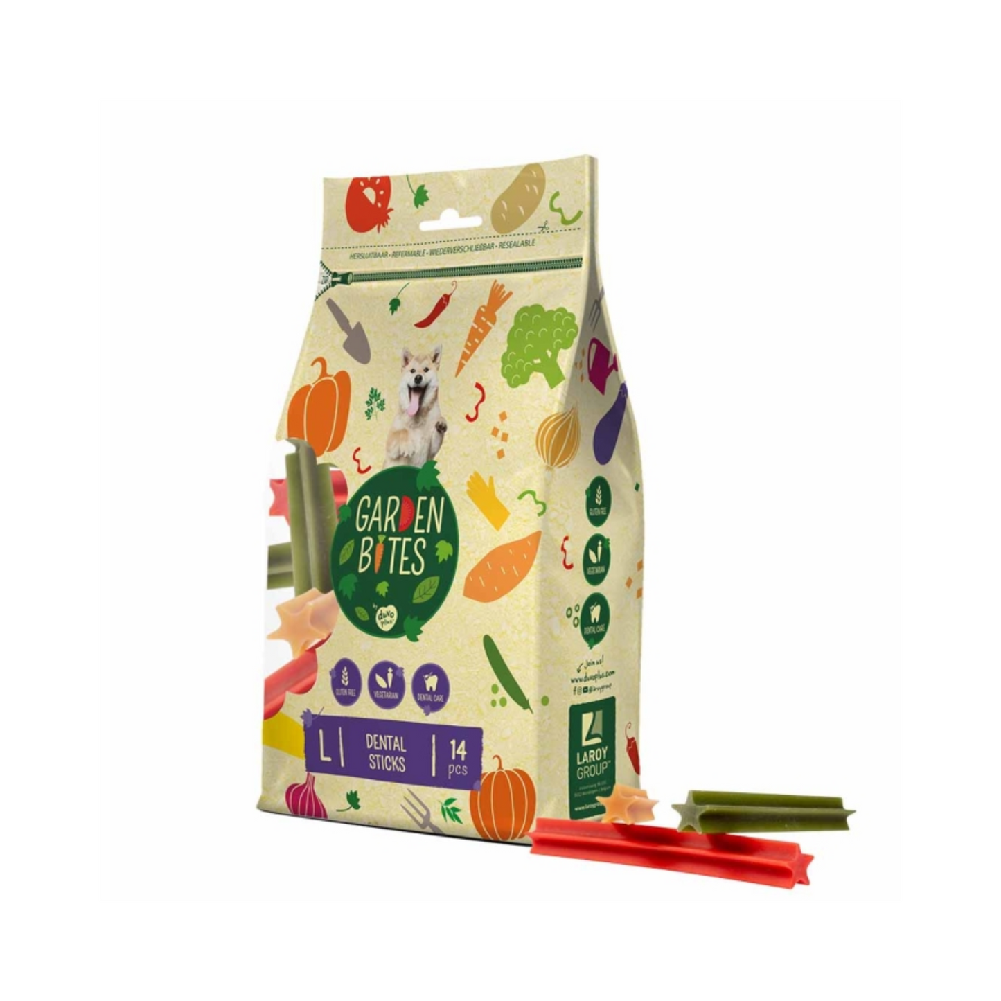Garden Bites – Dental Sticks mit Brokkoli & Paprika