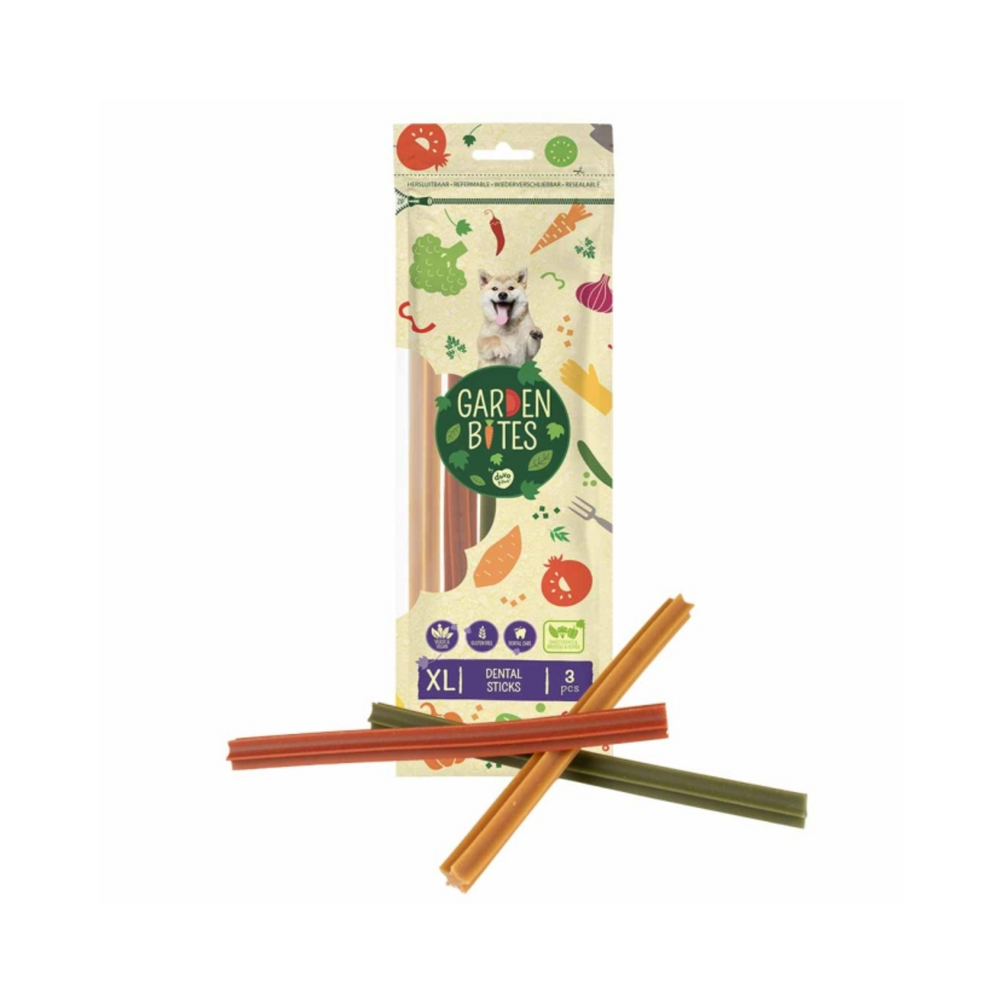 Garden Bites – Dental Sticks mit Brokkoli & Paprika