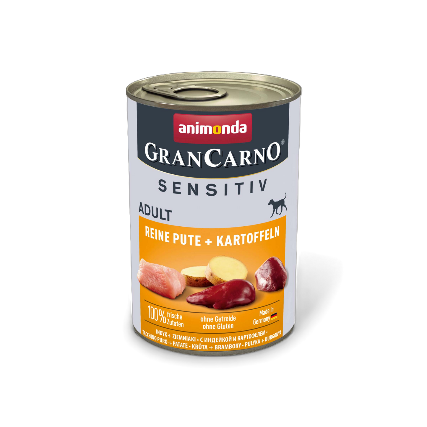 GranCarno Adult Sensitiv – Reine Pute & Kartoffeln Schonend. Klar deklariert. Hoch akzeptiert.