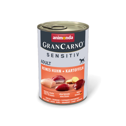 GranCarno Adult Sensitiv – Reines Huhn & Kartoffeln Klar. Bekömmlich. Verlässlich.