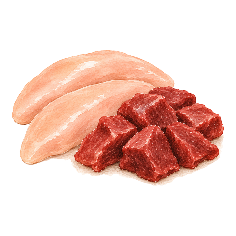 Dokas Cat - Hühnchen-Rolle mit Rind