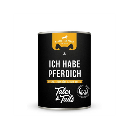 Ich habe PFERDich – Nassfutter für Hunde mit 80 % Pferd
