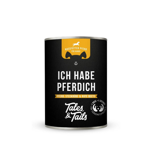 Ich habe PFERDich – Nassfutter für Hunde mit 80 % Pferd